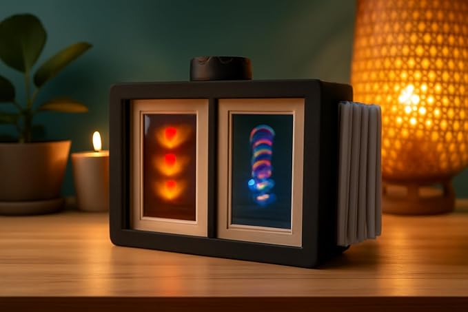 12-Slot Rotating Photo Flipper Frame2